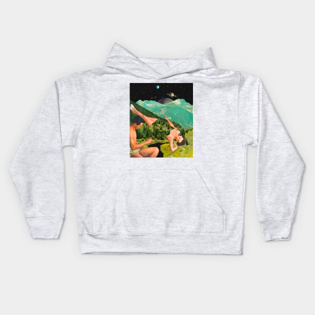 Chill Day collage art Kids Hoodie by CollageSoul